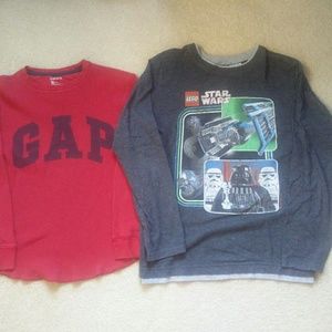GAP and Lego Star Wars long sleeve T-shirts